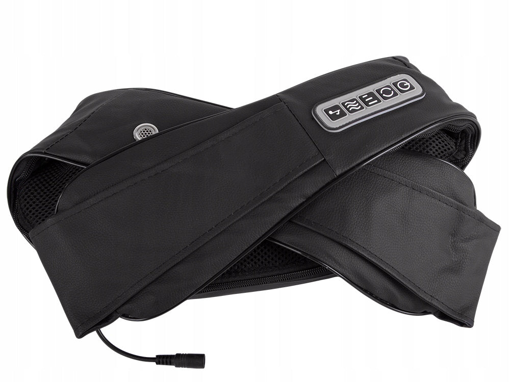 Perna de masaj electrica cu incalzire tip guler, UBX, pentru masajul gatului, umerilor si spatelui, 2 capete de masaj rotative, buton ON/OFF, muzica relaxanta, 20W, 40x16 cm, neagra Perna de masaj electrica cu incalzire tip guler, UBX, pentru masajul gatului, umerilor si spatelui, 2 capete de masaj rotative, buton ON/OFF, muzica relaxanta, 20W, 40x16 cm, neagra